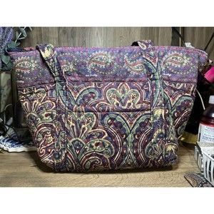 Vintage Vera Bradley  Miller Tote Bag Retired 1995 Medallion Pattern